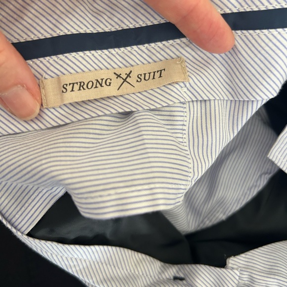 Strong Suit, Navy, Jacket 46R, Pants 38, Length 27” - Picture 6 of 9